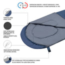 Spací pytel NC2107 tmavě modrý a šedý, velikost M, NILS CAMP