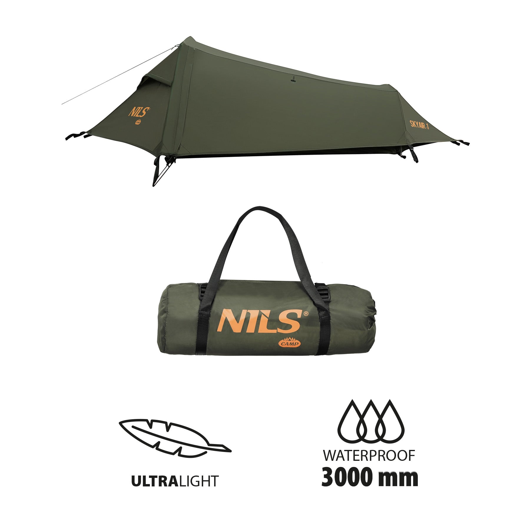 NC2501 ULTRA LEHKÝ STAN SKYAIR 1 ZELENÝ NILS CAMP