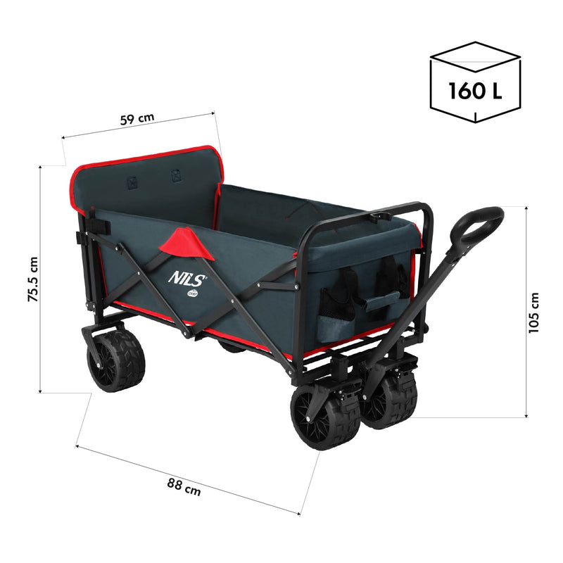 NC2601 WÓZEK ANTRACYT 160L NILS CAMP