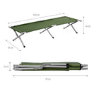 NC2756 ŁÓŻKO POLOWE SKŁADANE ZIELONE 200 CM NILS CAMP