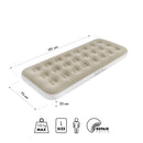 NC2801 MATERAC TURYSTYCZNY DMUCHANY 191X73X22 CM BEŻOWY NILS CAMP