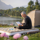 NC2803 MATERAC TURYSTYCZNY DMUCHANY 203X152X22 CM BEŻOWY NILS CAMP