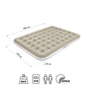 NC2803 MATERAC TURYSTYCZNY DMUCHANY 203X152X22 CM BEŻOWY NILS CAMP