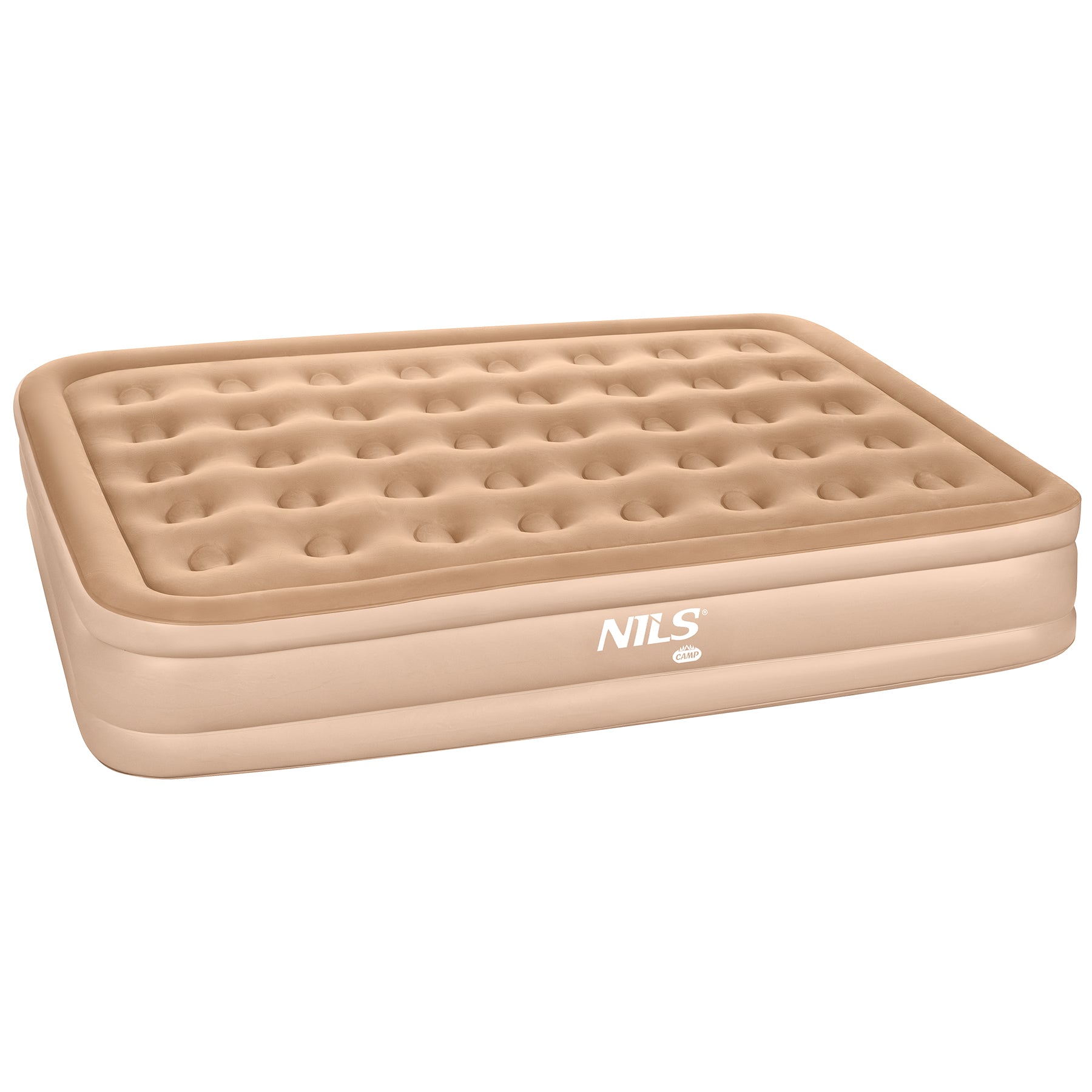 NC2808 MATERAC DWUOSOBOWY KING SIZE BEŻOWY + POMPKA ELEKTRYCZNA NILS CAMP