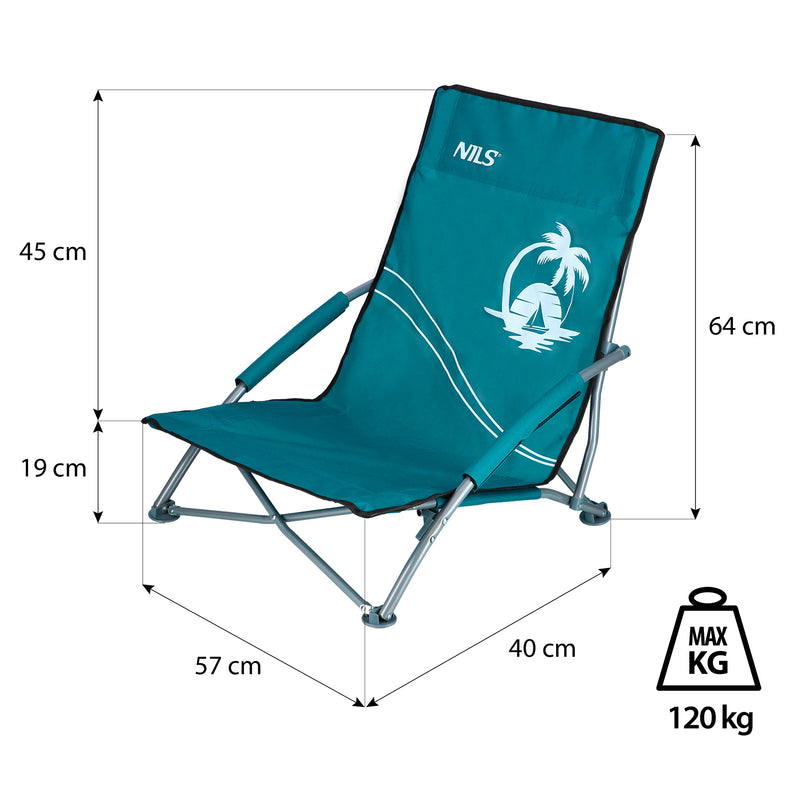 NC3035 BEACH CHAIR TURQUOISE NILS