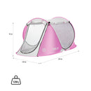 NC3043 PINK SELF-EXTENDING BEACH TENT NILS