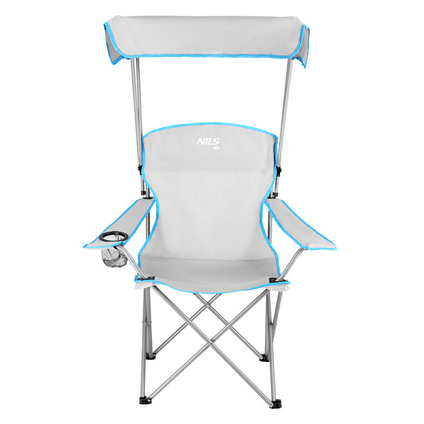 NC3087 GRAY CAMPING CHAIR WITH CANOPY NILS CAMP