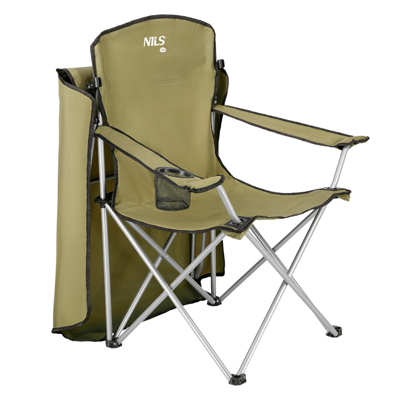 NC3087 GREEN CAMPING CHAIR WITH CANOPY NILS CAMP