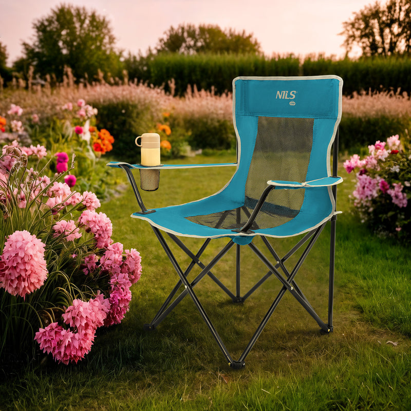NC3302 NILS CAMP BLUE-GREY CAMPING CHAIR