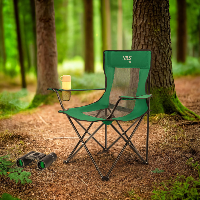 NC3302 NILS CAMP GREEN-BLACK CAMPING CHAIR