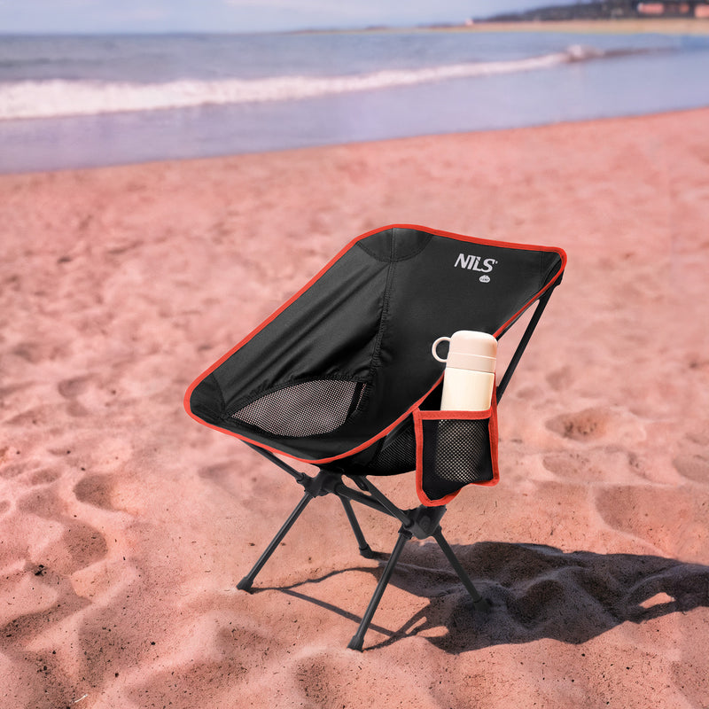 NC3320 ULTRALIGHT BLACK FOLDING CHAIR NILS CAMP