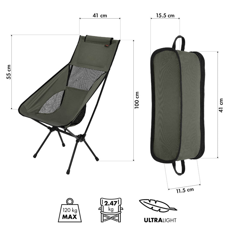 NC3321 FOLDING CHAIR ULTRALIGHT KHAKI NILS CAMP