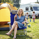 NC3502 KRZESŁO TURYSTYCZNE 2W1 SKŁADANE NIEBIESKO-SZARE NILS CAMP