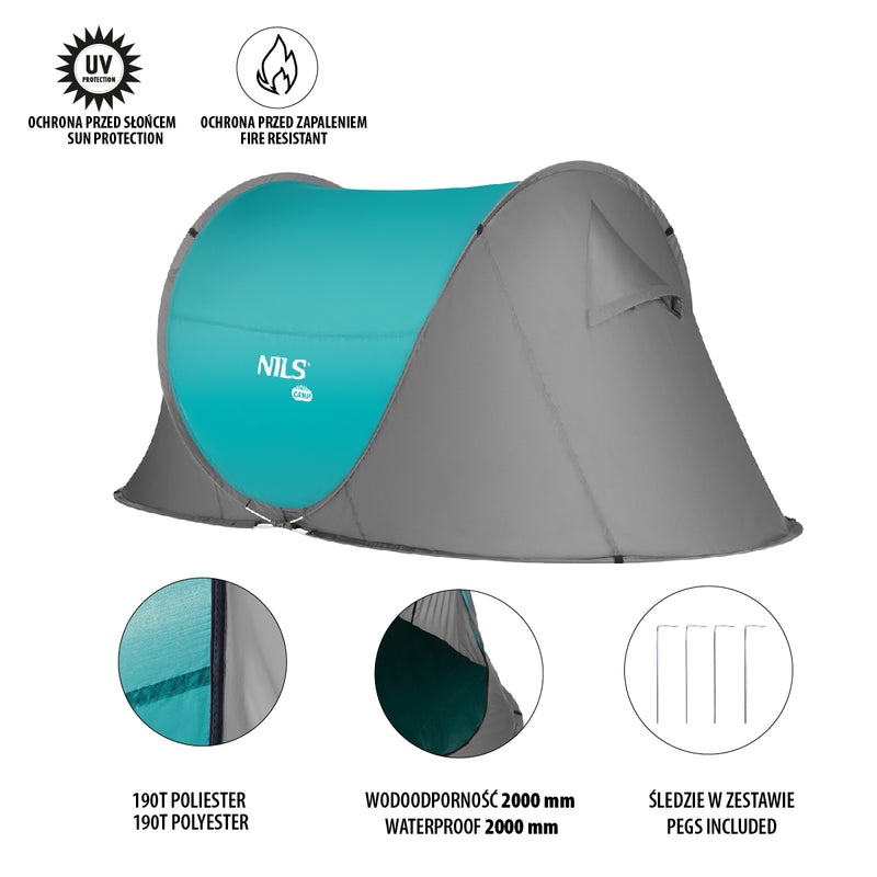 NC3743 NILS CAMP SELF-EXTENDING CAMPING TENT