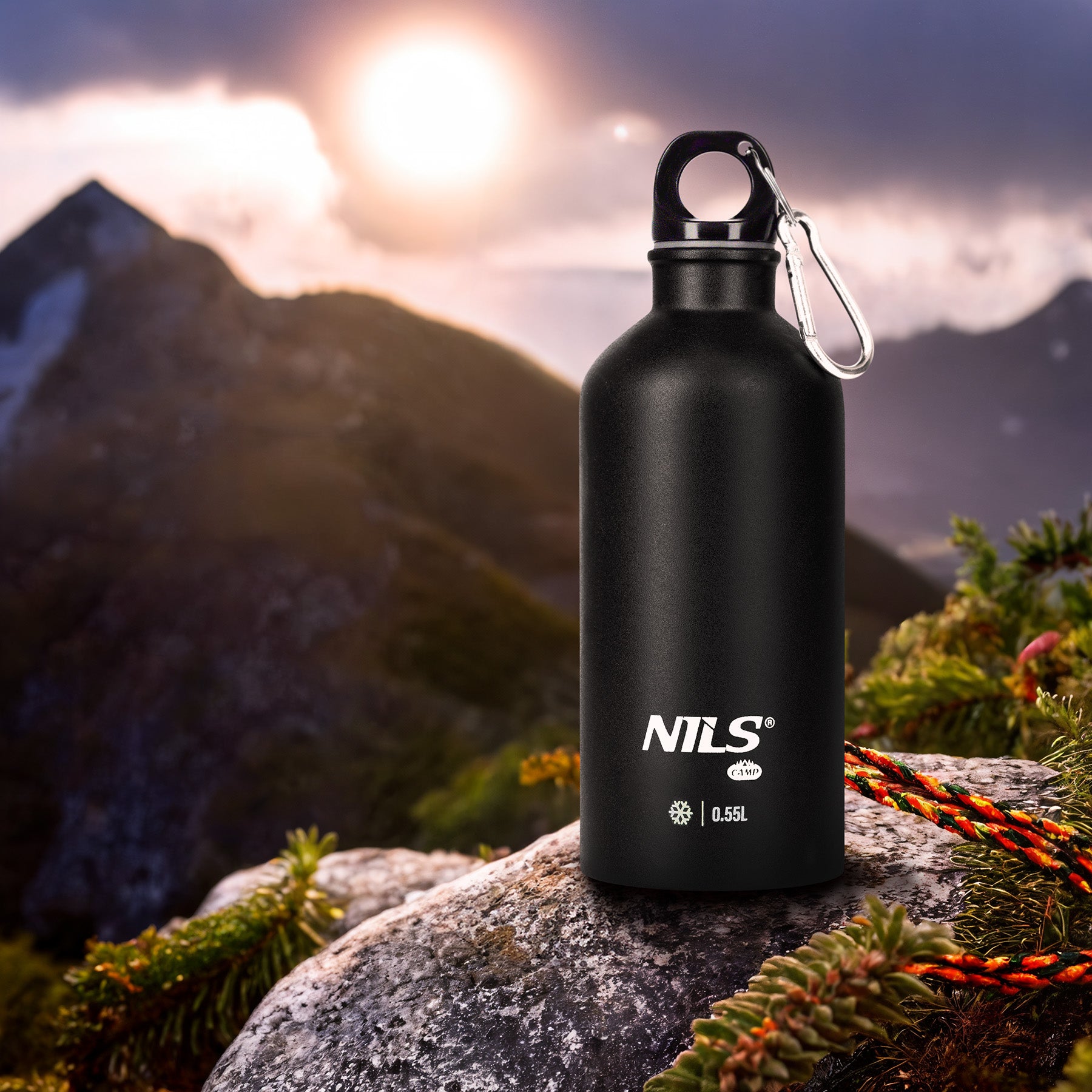 NC3801 BUTELKA TURYSTYCZNA 550ML CZARNA NILS CAMP