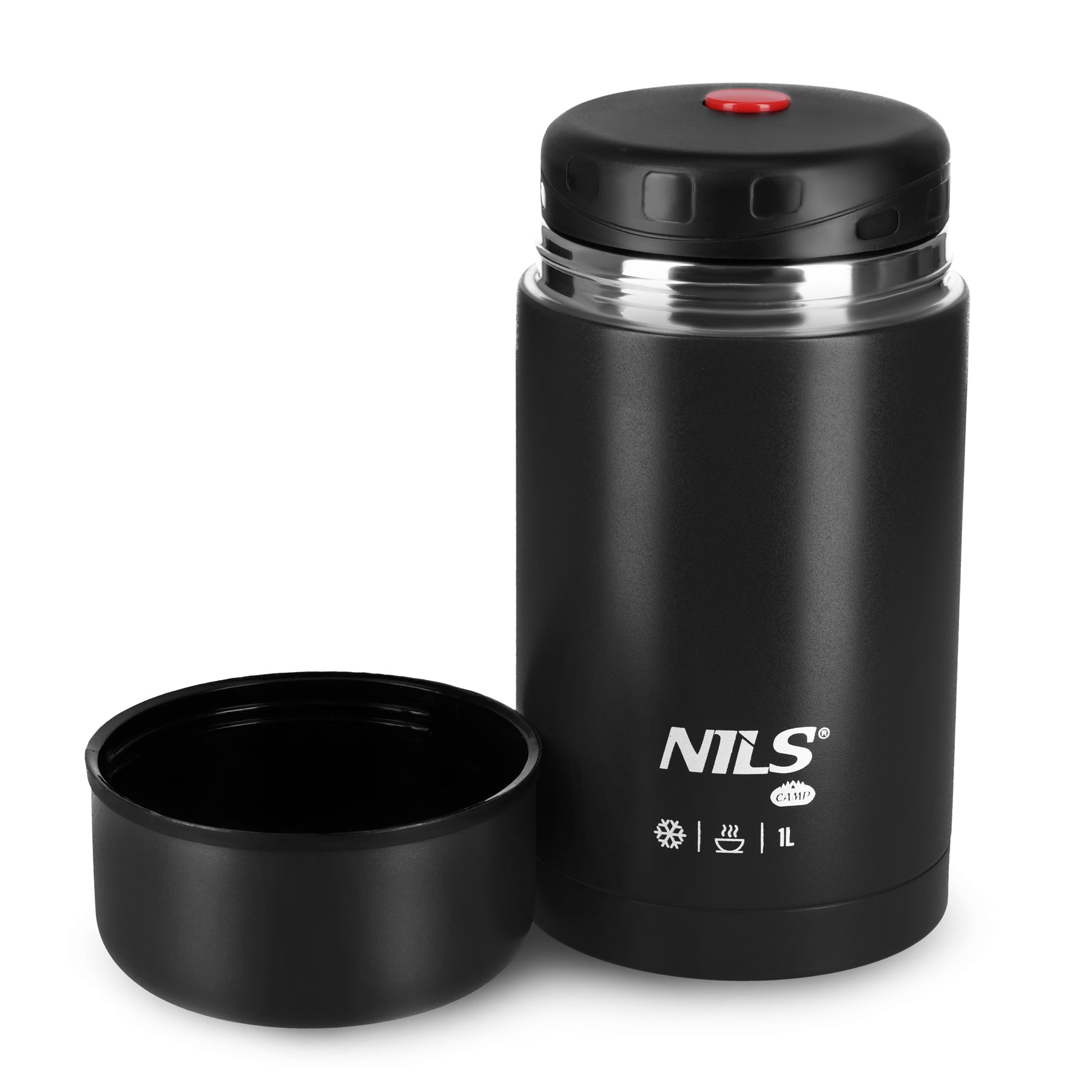 NC3802 TERMOS OBIADOWY 1000ML CZARNY NILS CAMP