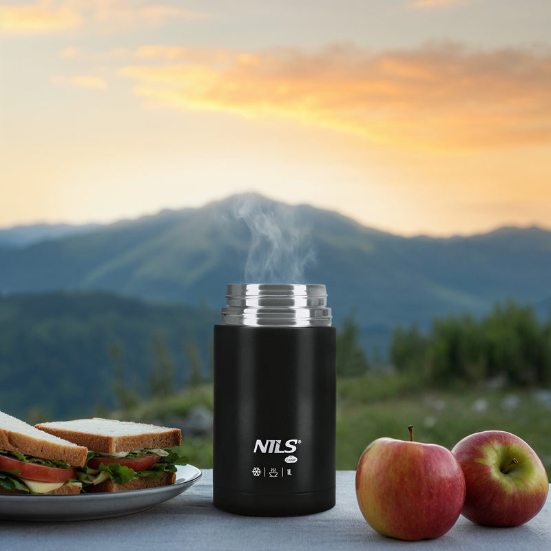 NC3802 TERMOS OBIADOWY 1000ML CZARNY NILS CAMP