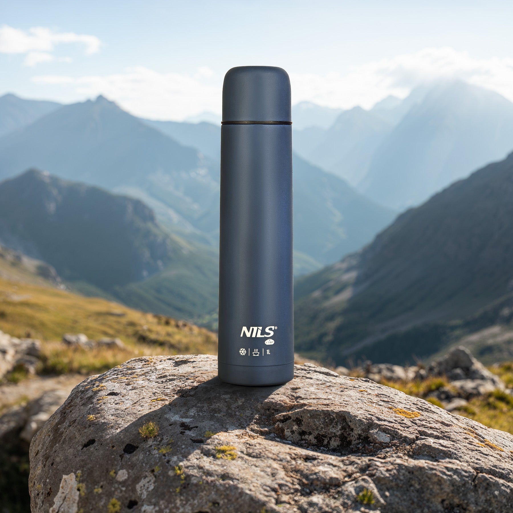 NC3804 TERMOS TURYSTYCZNY 1000 ML NIEBIESKI NILS CAMP