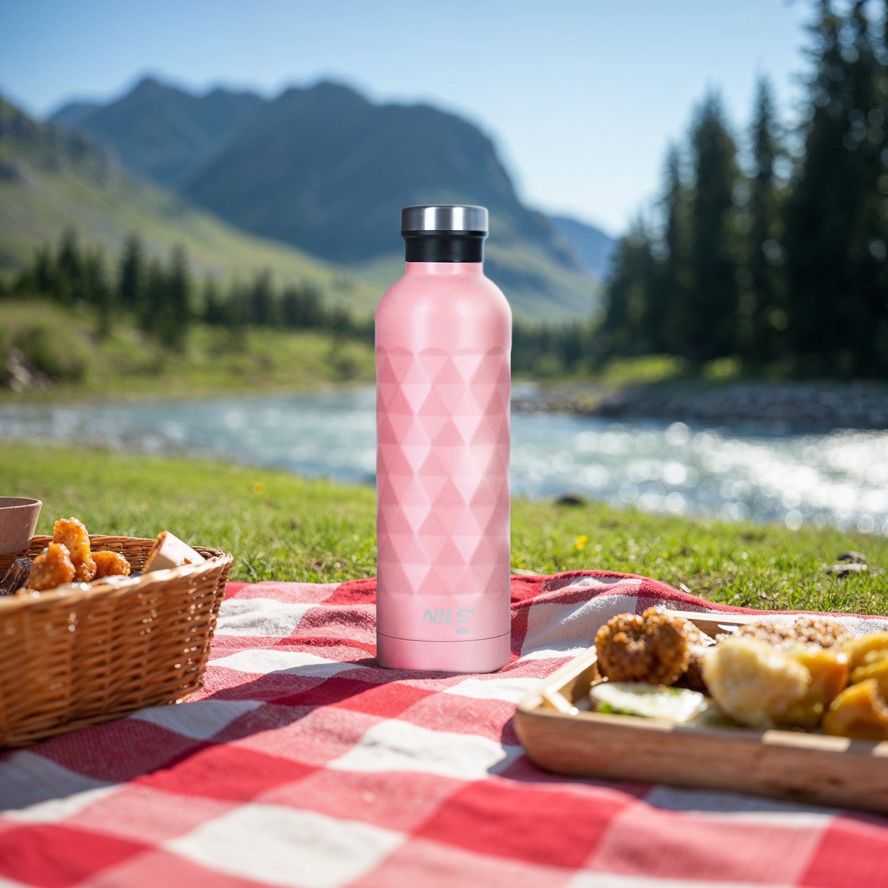 NC3805 BUTELKA TURYSTYCZNA 750ML RÓŻOWA NILS CAMP