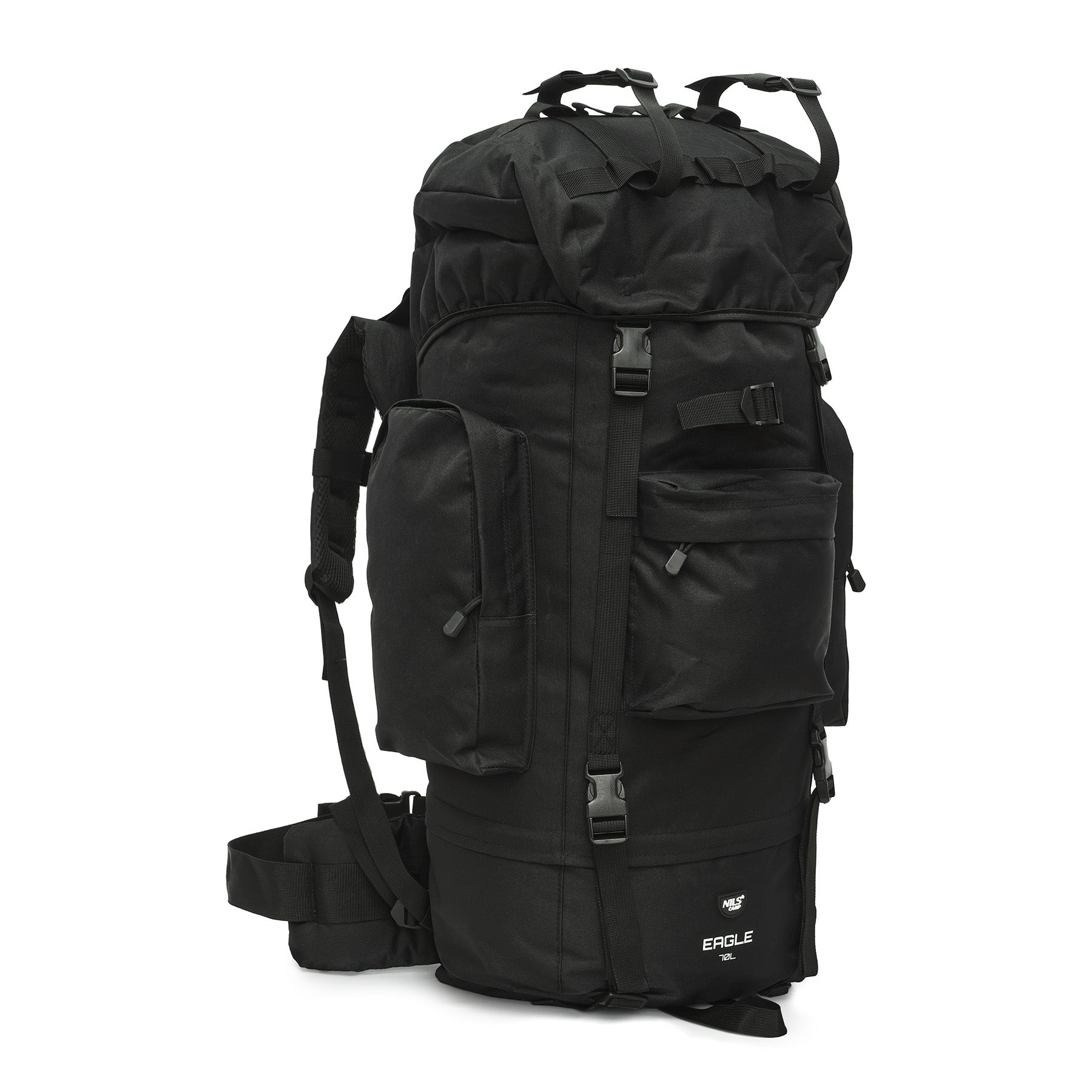 NC3901 EAGLE TACTICAL BACKPACK BLACK 70L NILS CAMP