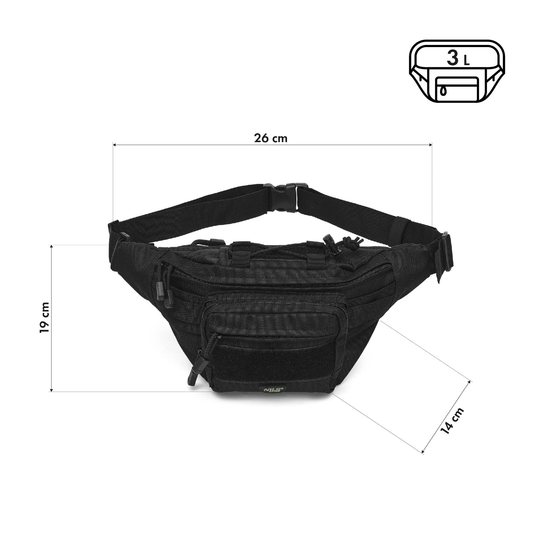 NC3906 BLACK KIDNEY BAG NILS CAMP