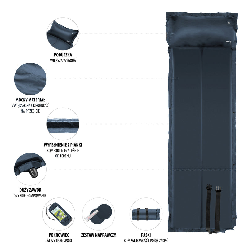 NC4008 ANTHRACITE SELF-COMFORTABLE MAT NILS CAMP