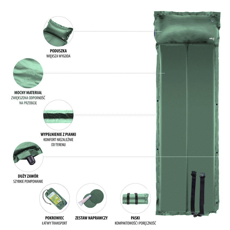 NC4008 GREEN NILS CAMP SELF-COMFORT MAT