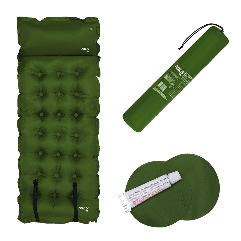 NC4018 DARK GREEN NILS CAMP SELF-INFLATION MAT