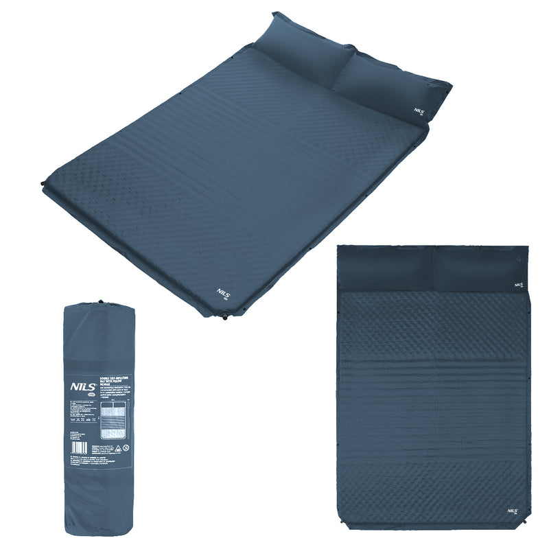 NC4060 ANTHRACITE TWO-PERSON SELF-INFLATION MAT WITH PILLOW NILS CAMP