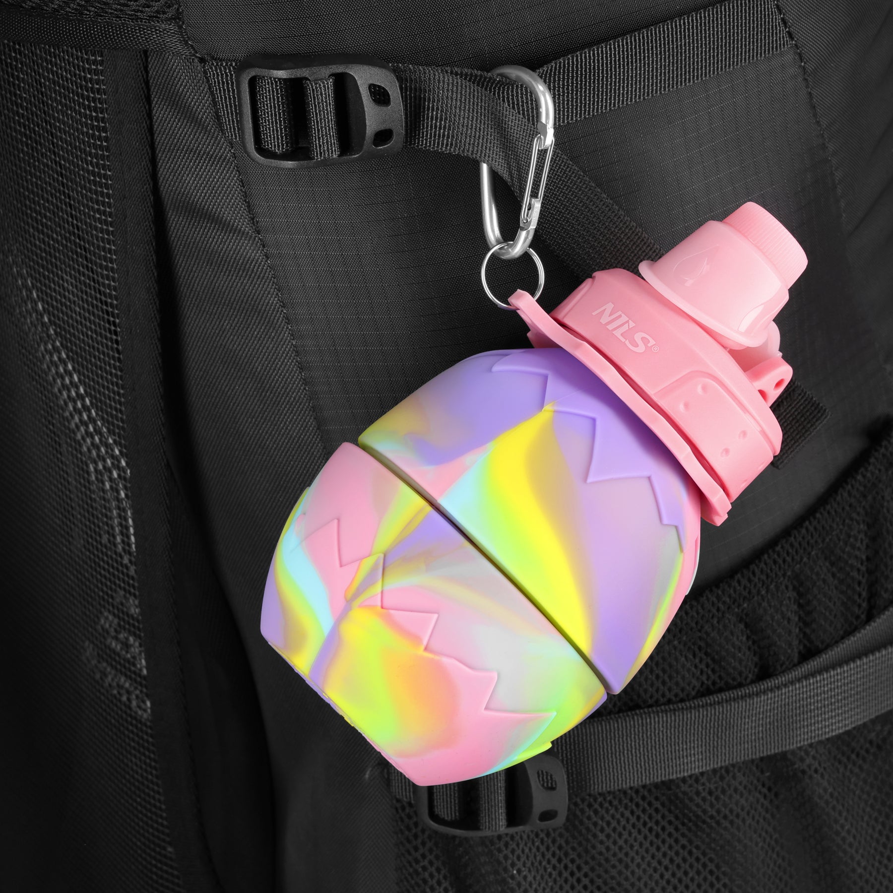 NC4102 BIDON SILIKONOWY SKŁADANY 700ML RÓŻOWY NILS