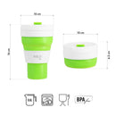 NC4103 KUBEK SILIKONOWY SKŁADANY 600ML JASNO ZIELONY  NILS CAMP