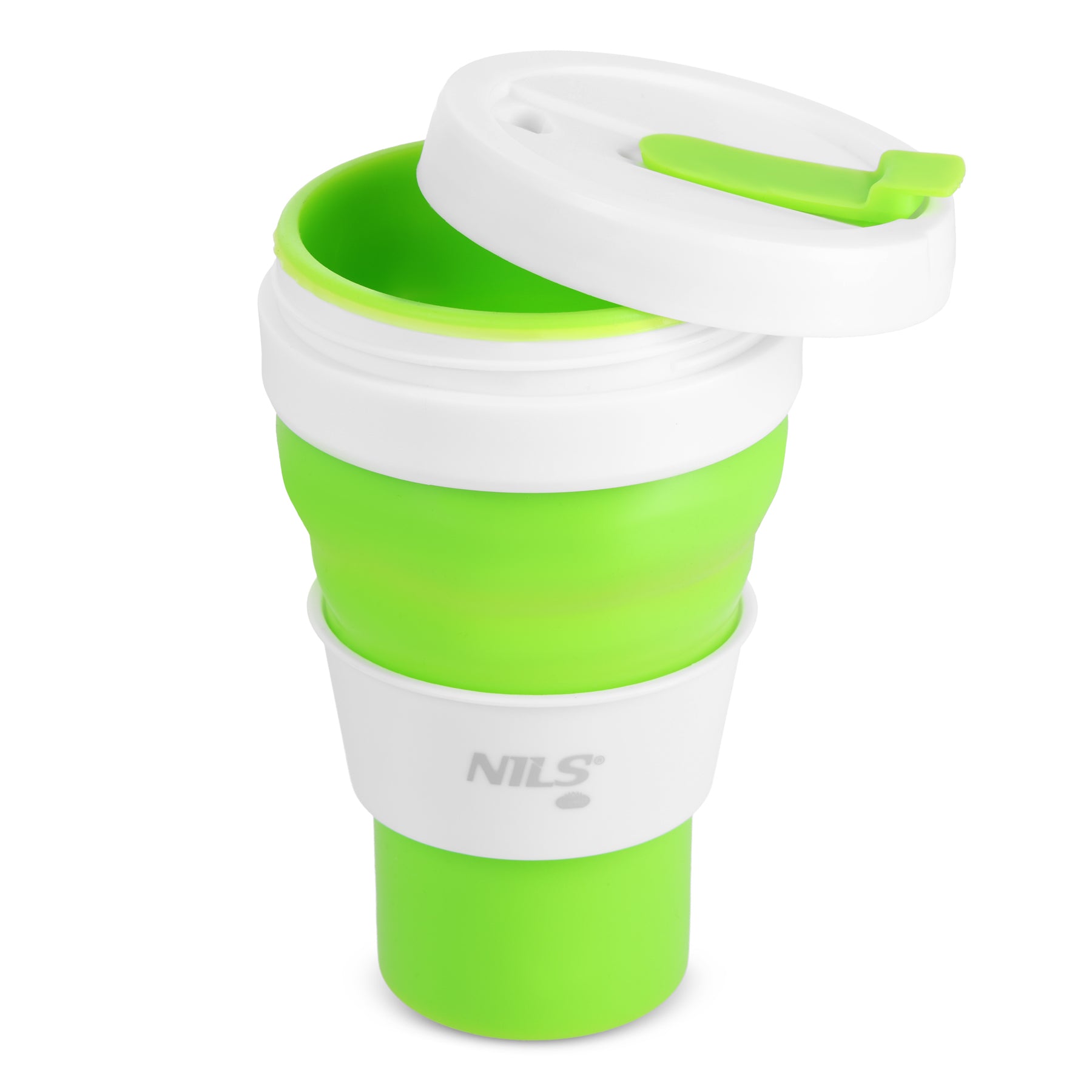 NC4103 KUBEK SILIKONOWY SKŁADANY 600ML JASNO ZIELONY  NILS CAMP