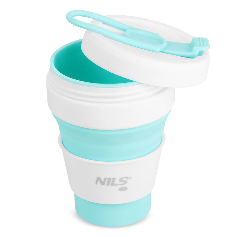NC4103 KUBEK SILIKONOWY SKŁADANY 355ML MIĘTOWY NILS CAMP