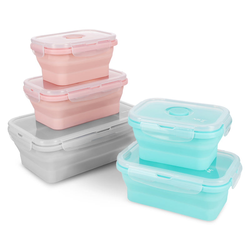 NC4105 POJEMNIK/LUNCH BOX  SKŁADANY SZARY 1200ML NILS CAMP