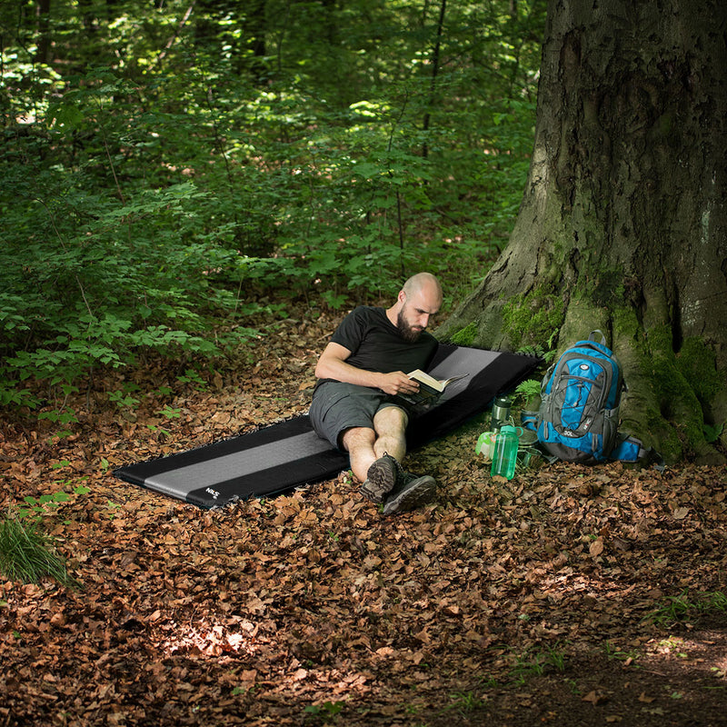 NC4340 SELF-INFLATION MAT GREY-BLACK NILS CAMP