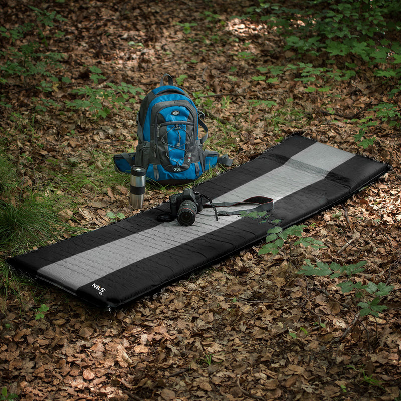 NC4340 SELF-INFLATION MAT GREY-BLACK NILS CAMP