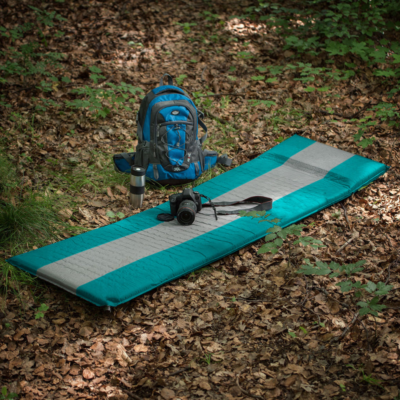 NC4340 TURQUOISE GREY SELF-INFLATION MAT NILS CAMP