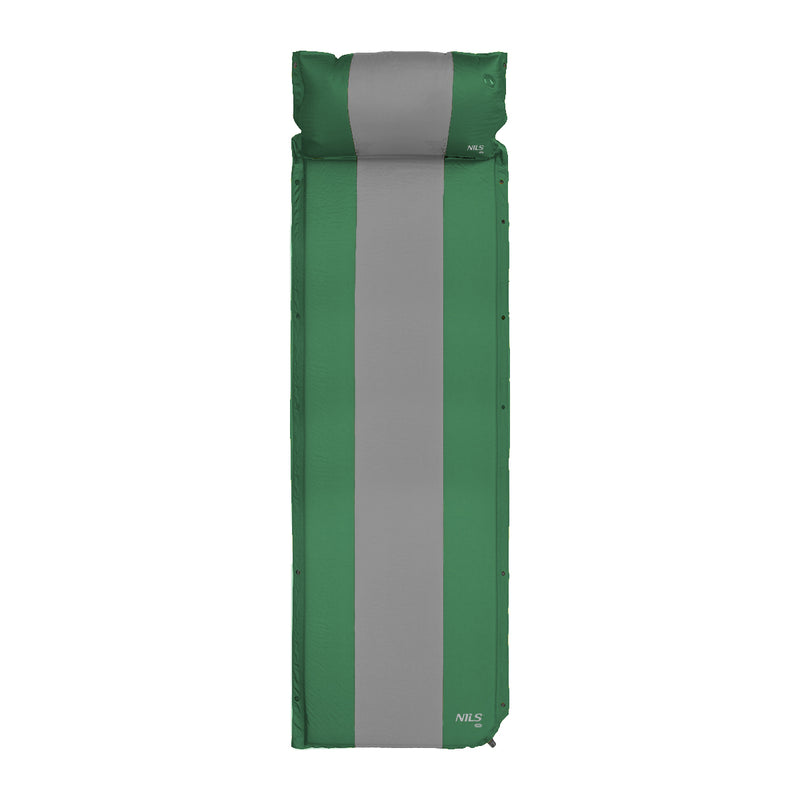 NC4349 DARK GREEN SELF-INFLATION MAT WITH PILLOW NILS CAMP