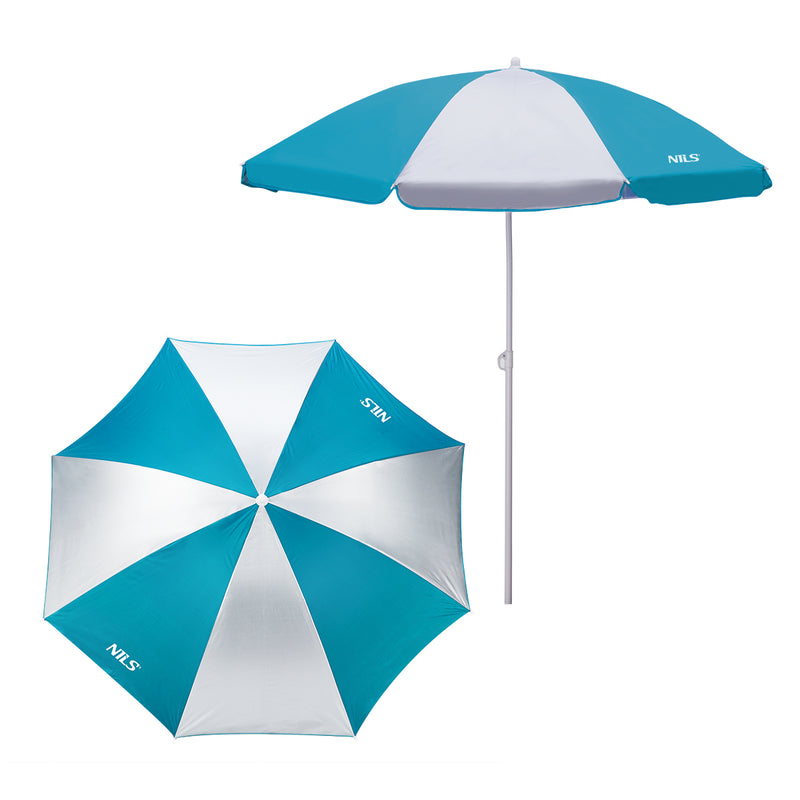 NC7813 TURKUSOWY PARASOL PLAŻOWY  180 CM NILS