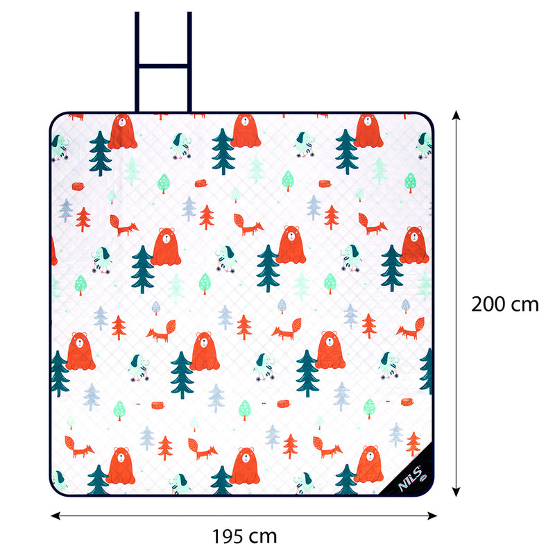 NC8028 FOREST PICNIC BLANKET 195X200 CM NILS CAMP