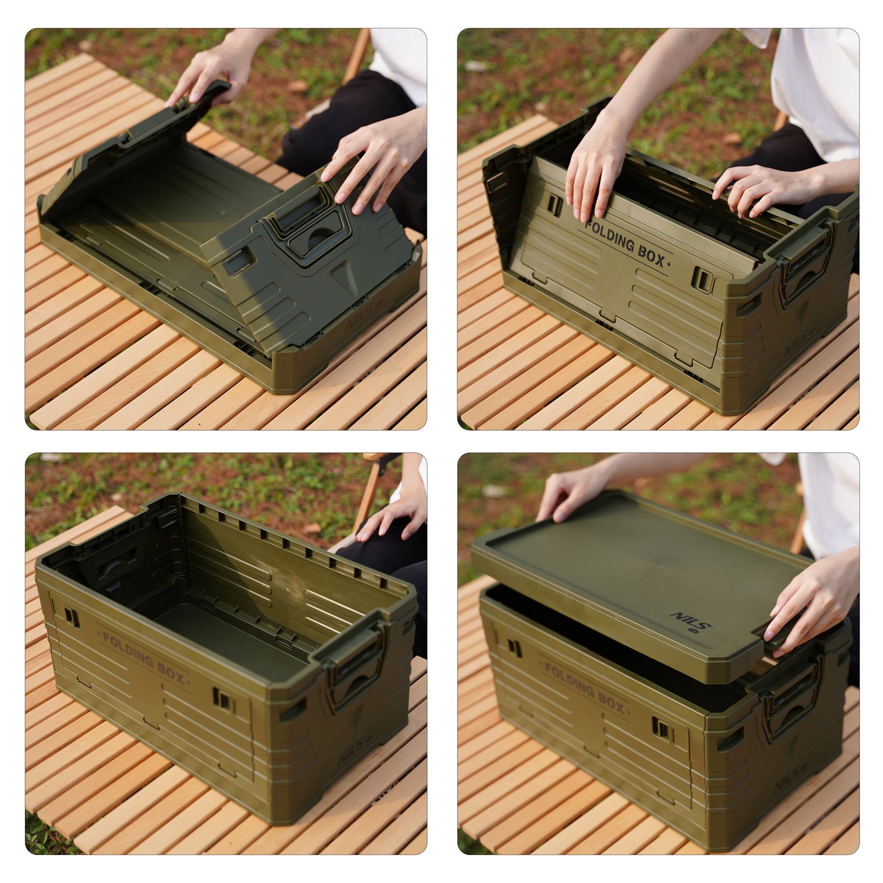 NCB4001 FOLDABLE CAMPING BOX WITH LID 50L NILS CAMP