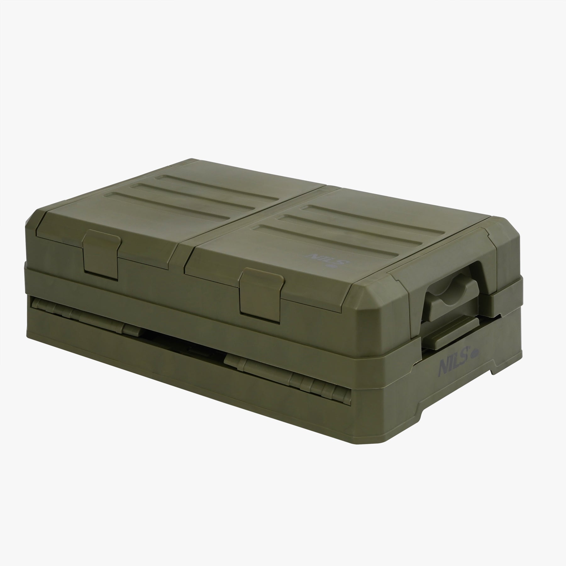 NCB4003 FOLDABLE CAMPING BOX WITH LID GREEN 50L NILS CAMP
