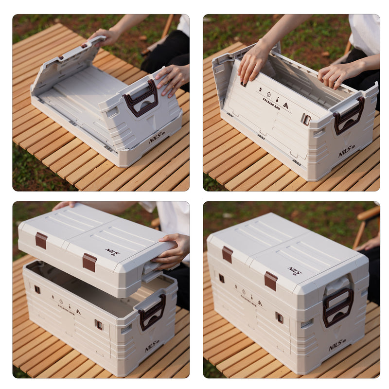 NCB4003 SKŁADANA SKRZYNIA KEMPINGOWA Z POKRYWĄ 50L NILS CAMP