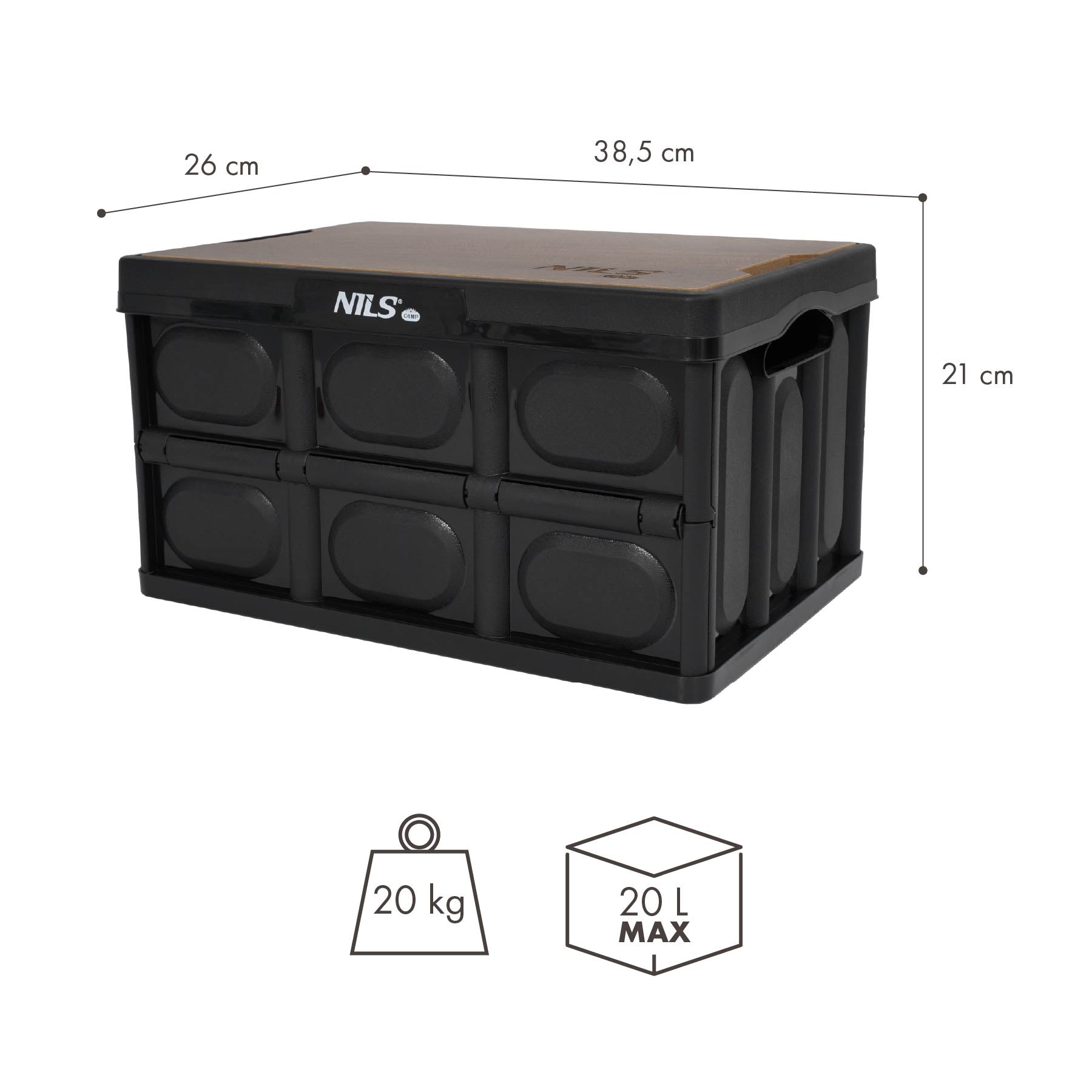 Skládací kempingový box NCB4005 s funkcí stolu 2v1 20l NILS CAMP