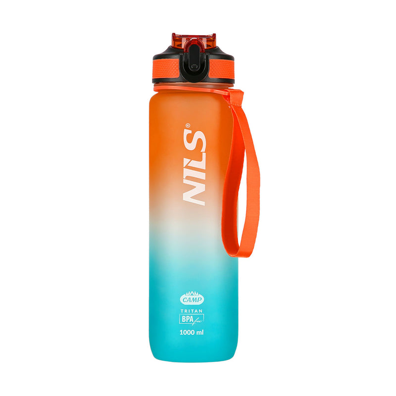 NCD68 NILS CAMP ORANGE-BLUE TRITAN BOTTLE