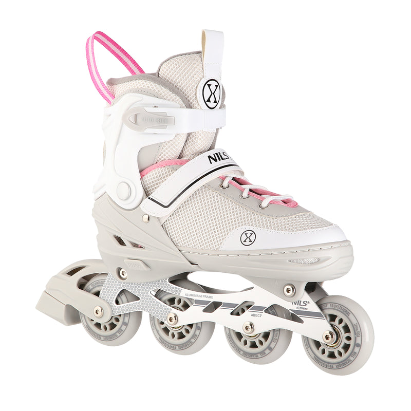 NH18188A 2in1 GREY-PINK SIZE M(34-38) SKATING BLADES WITH HOCKEY SLEEVE NILS EXTREME