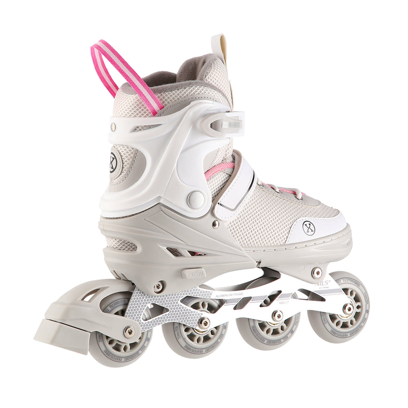 NH18188A 2in1 GREY-PINK SIZE L(39-43) SKATING BLADES WITH HOCKEY SKIRT NILS EXTREME