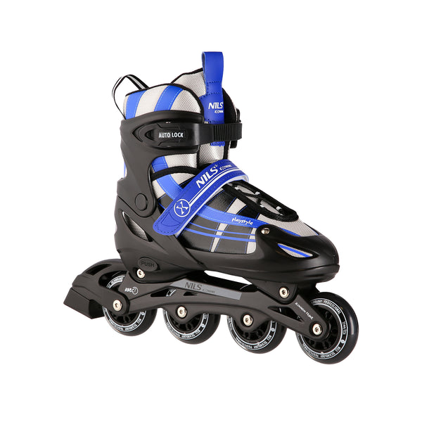 NH18366A 2in1 NAVY SIZE M(35-38) NILS EXTREME ROLLER SKATES WITH HOCKEY BOARD