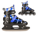 NH18366A 2in1 NAVY SIZE M(35-38) NILS EXTREME ROLLER SKATES WITH HOCKEY BOARD