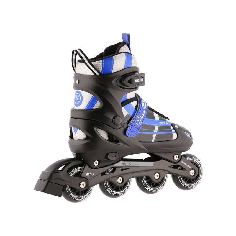 NH18366A 2in1 NAVY SIZE M(35-38) NILS EXTREME ROLLER SKATES WITH HOCKEY BOARD